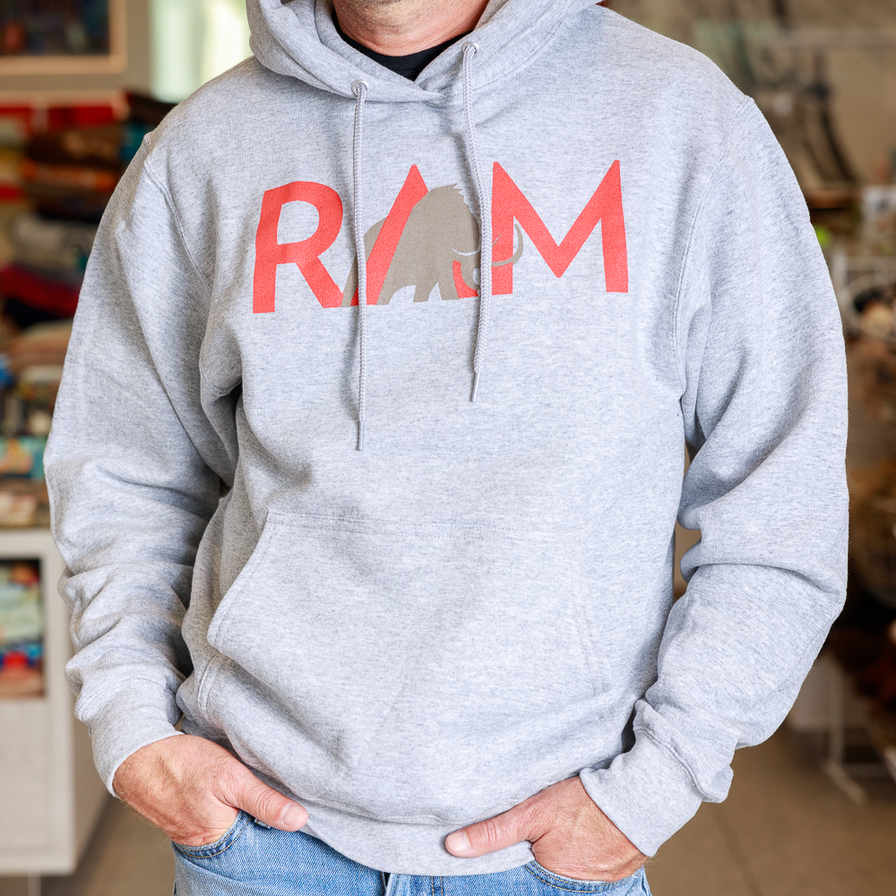 ram hoodie grey