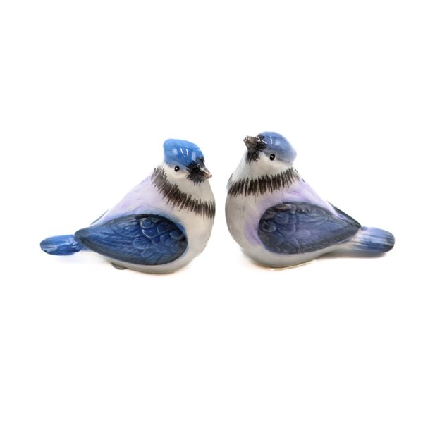 blue jay salt and pepper shakers