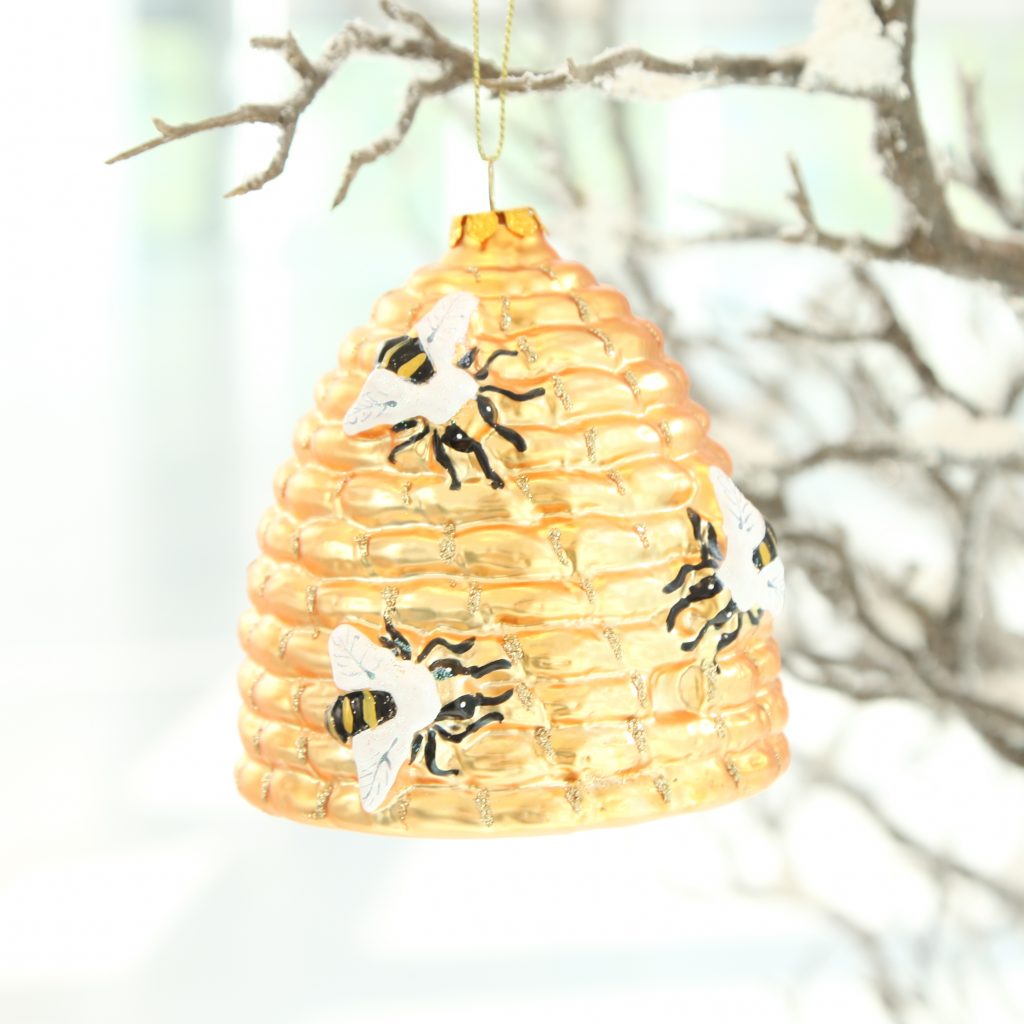 Glass Bee Hive Ornament - RAM Shop