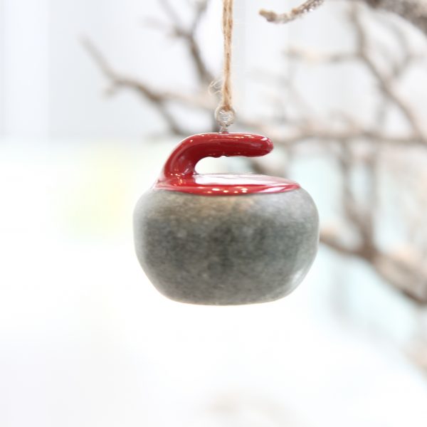 curling rock ornament