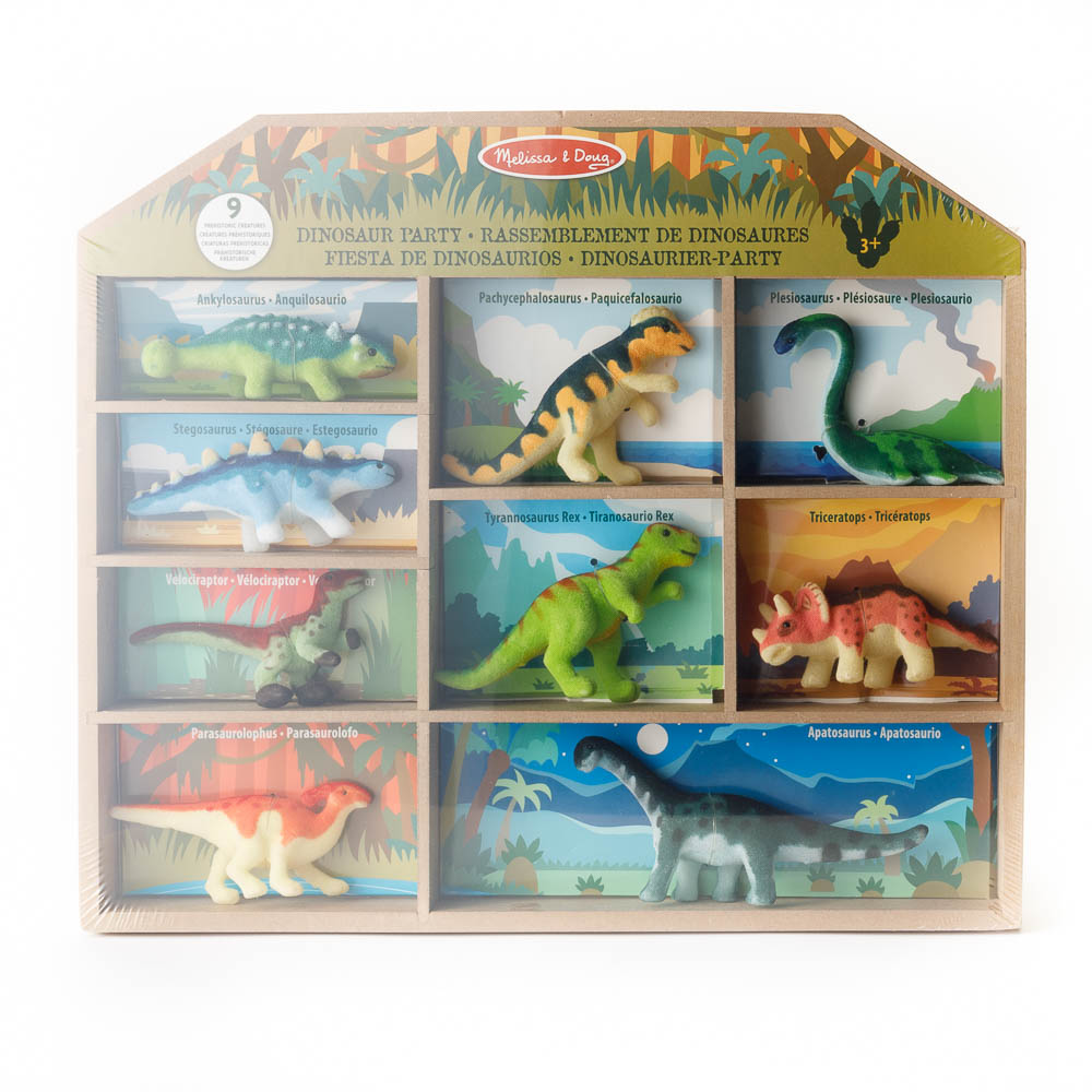 9 Collectible Miniature Dinosaurs for sale online Melissa & Doug Dinosaur Party Play Set