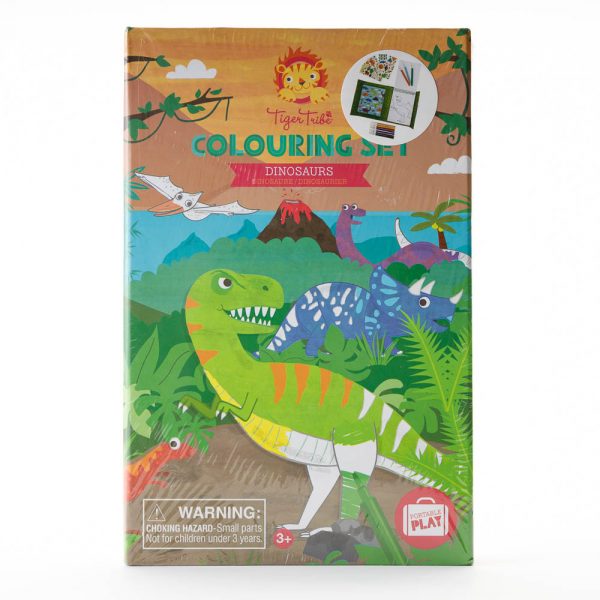 dinosaur colouring set