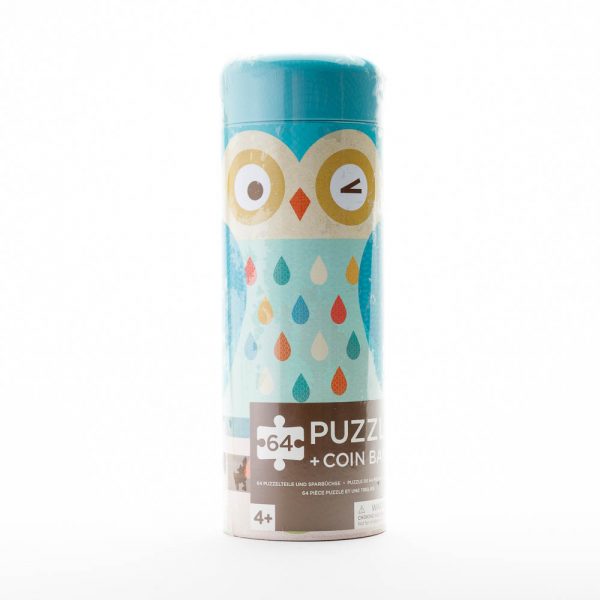 puzzle owl coin bank