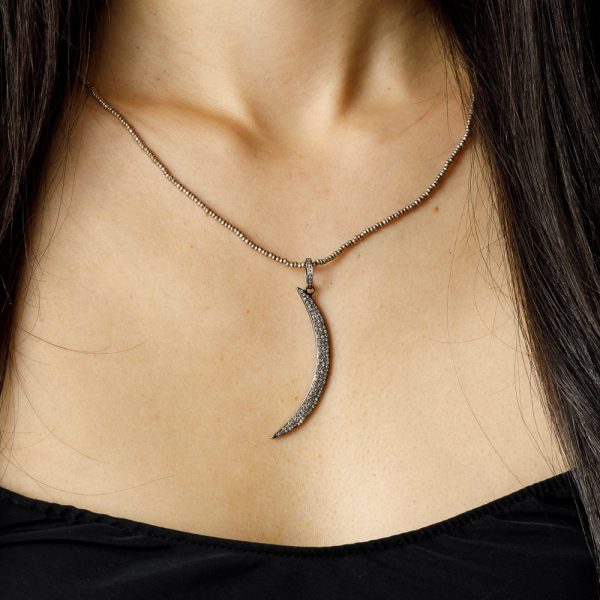 shakti silver moon necklace