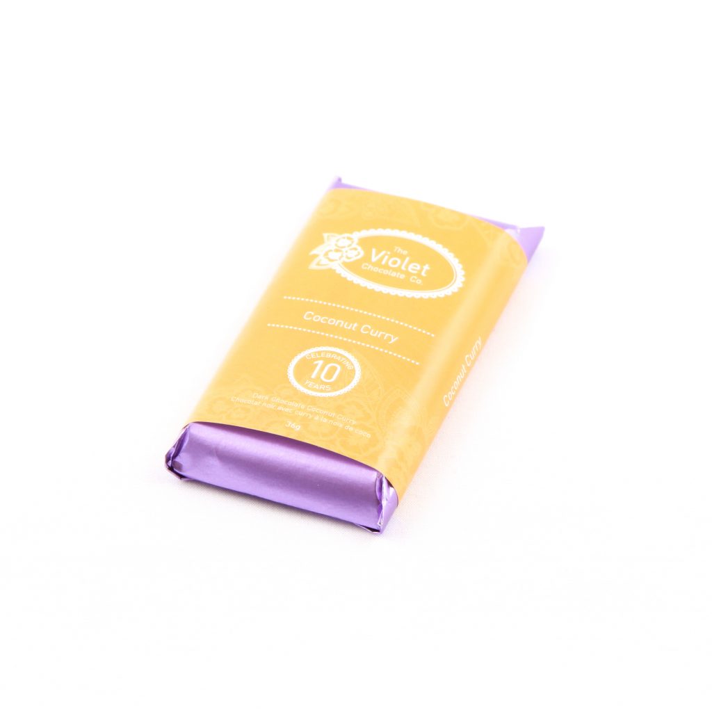 Coconut Curry Chocolate Bar by The Violet Chocolate Company RAM Shop