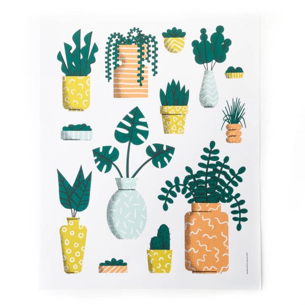 potted plants print