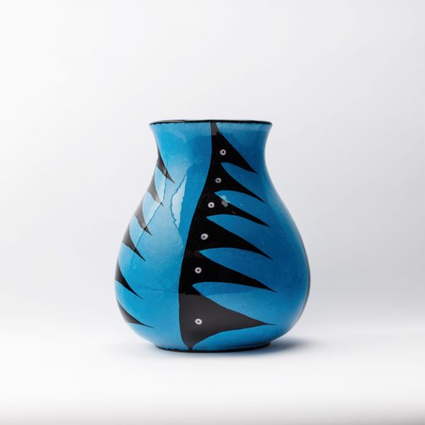 large water vase blue