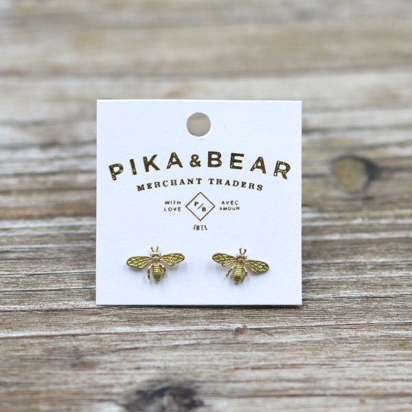 Brass Bee Earrings scaled