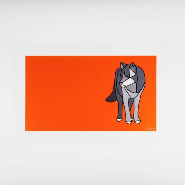 jason carter wolf on orange print
