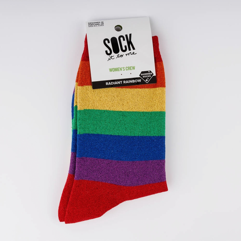 Radiant Rainbow Women's Crew Socks by Sock it to Me - RAM Shop