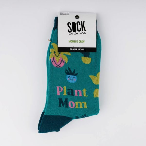 plant mom crew socks