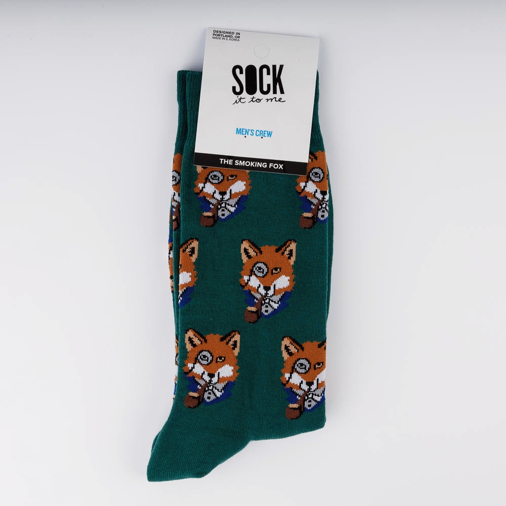 The Smoking Fox Men's Crew Socks by Sock It To Me - RAM Shop