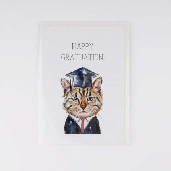 graduation cat greeting card