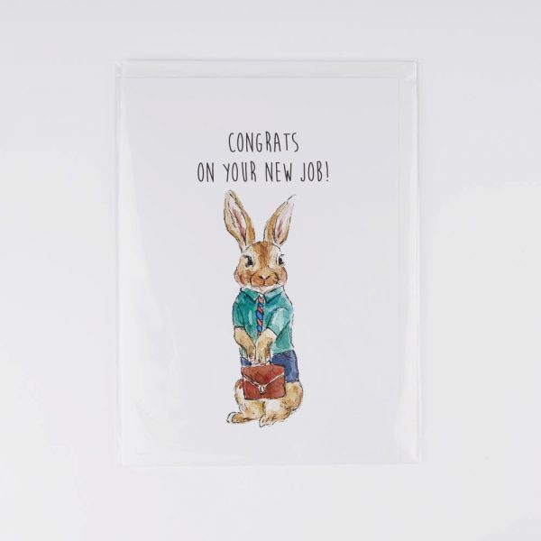 new job bunny card