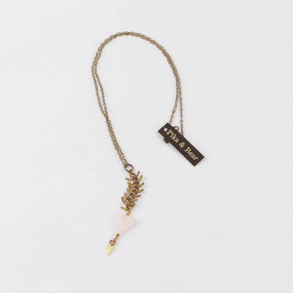 rose quartz arrow necklace