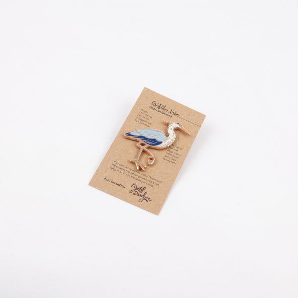 great blue heron pin