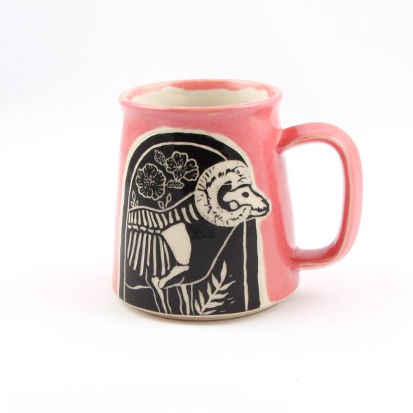 pink ram mug
