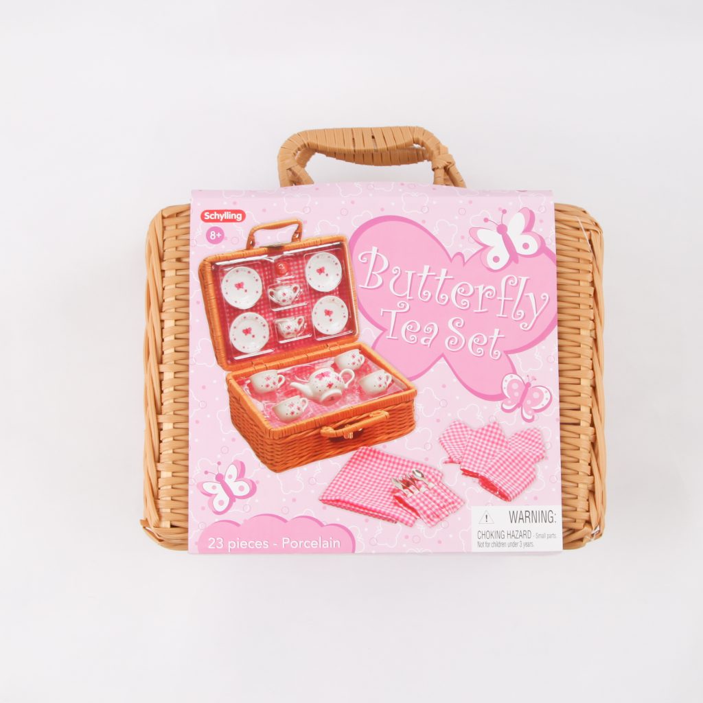 Butterfly Tea Set Basket by Schylling RAM Shop
