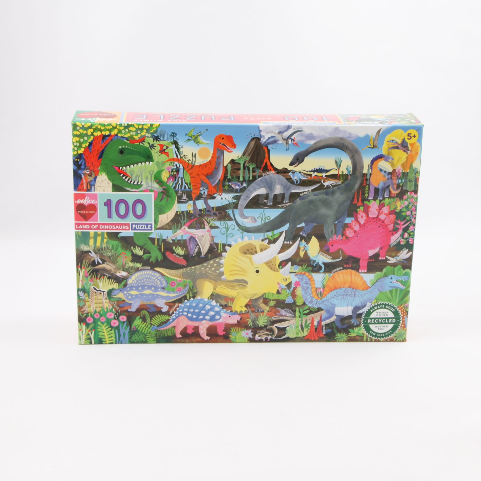 Land of the Dinosaurs 100 Piece Puzzle by Eeboo - RAM Shop