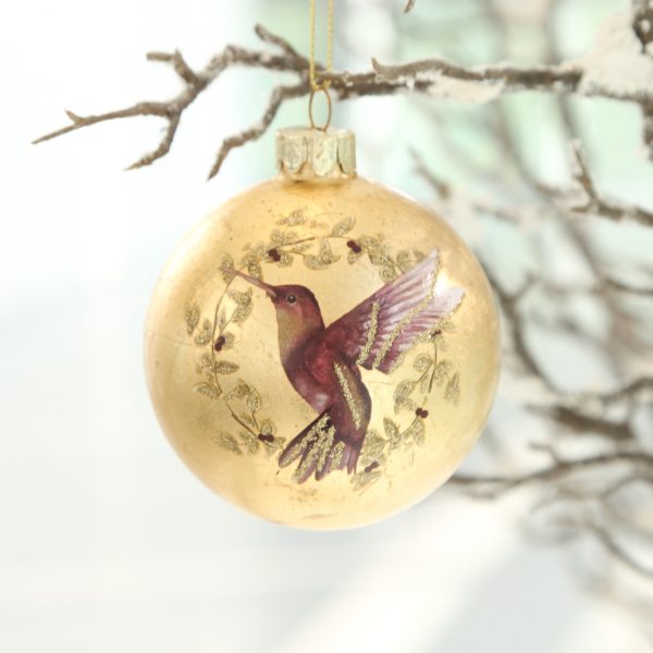 hummingbird ball ornament