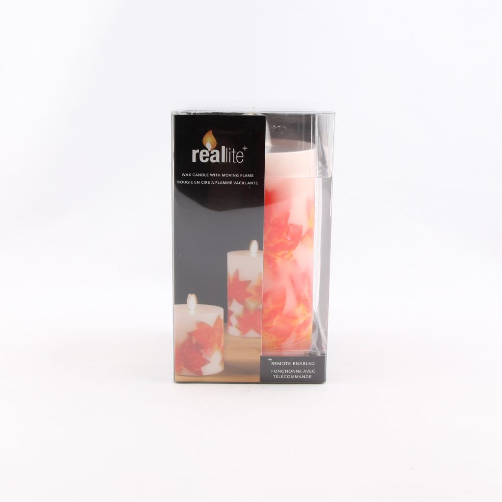 Medium Maple Leaf Reallite Flameless Candle RAM Shop