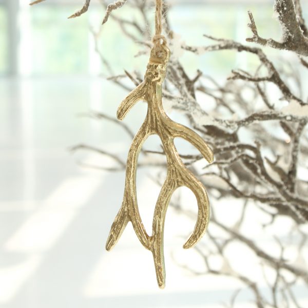 metal antler ornament