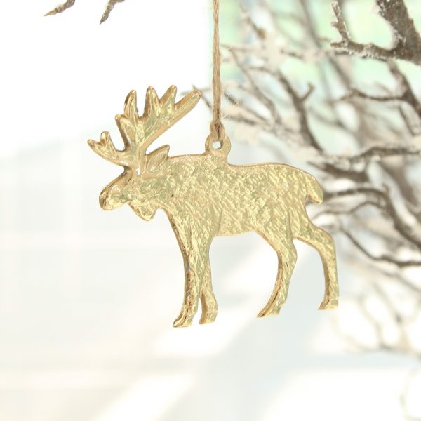 metal moose ornament