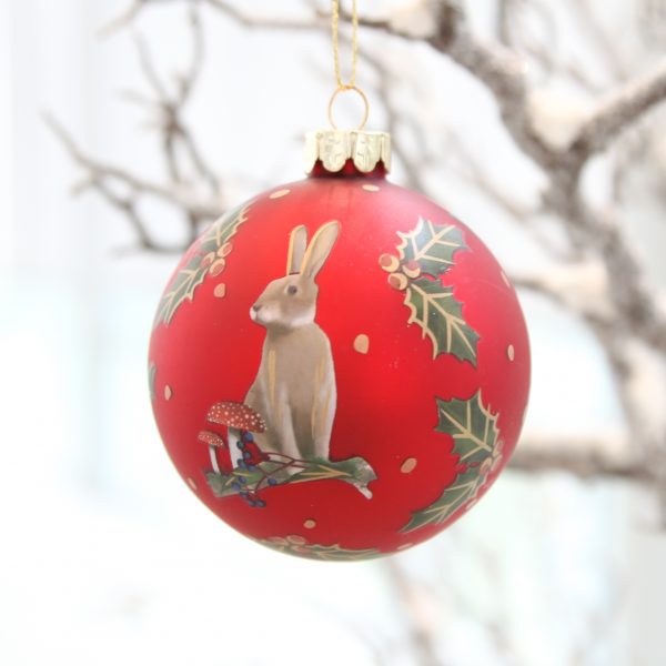 rabbit glass ball ornament