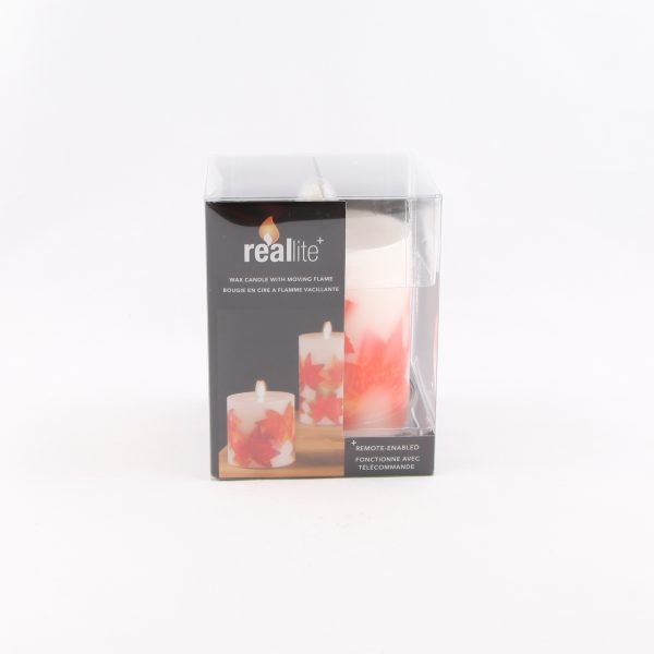 small maple leaf reallite candle