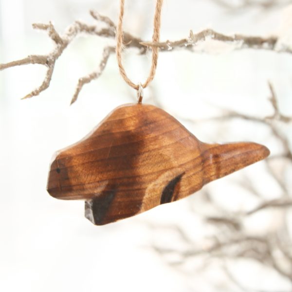 wooden beaver ornament