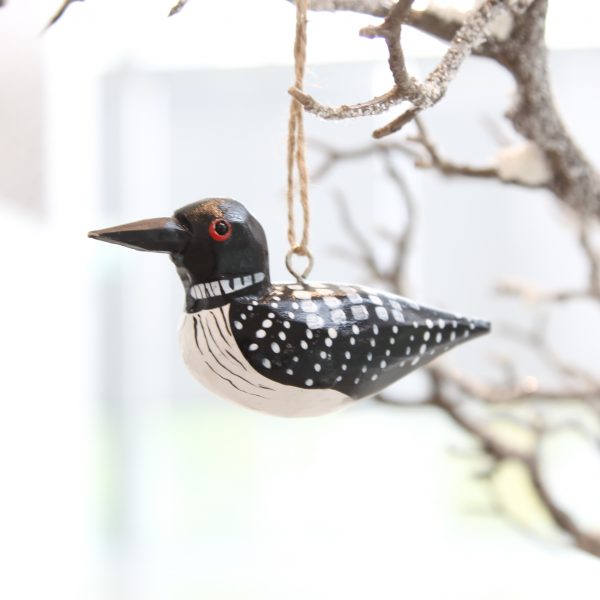 wooden loon ornament