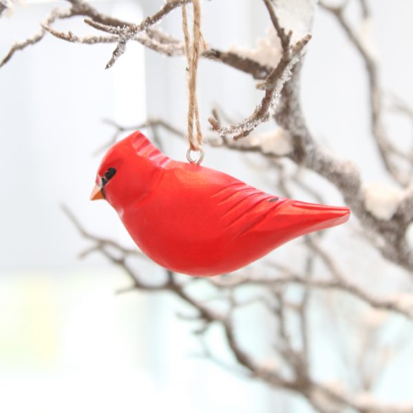small cardinal ornament