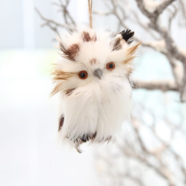 small fluffy owl ornament scaled
