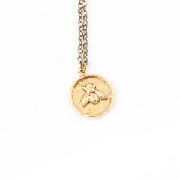 bee stamp necklace