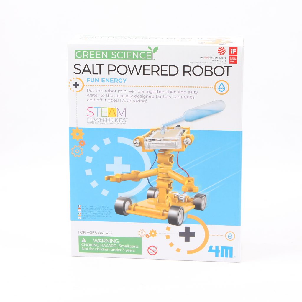 Kids Gift Diy Assembly Salt Water Powered Robot Kit Science Educational