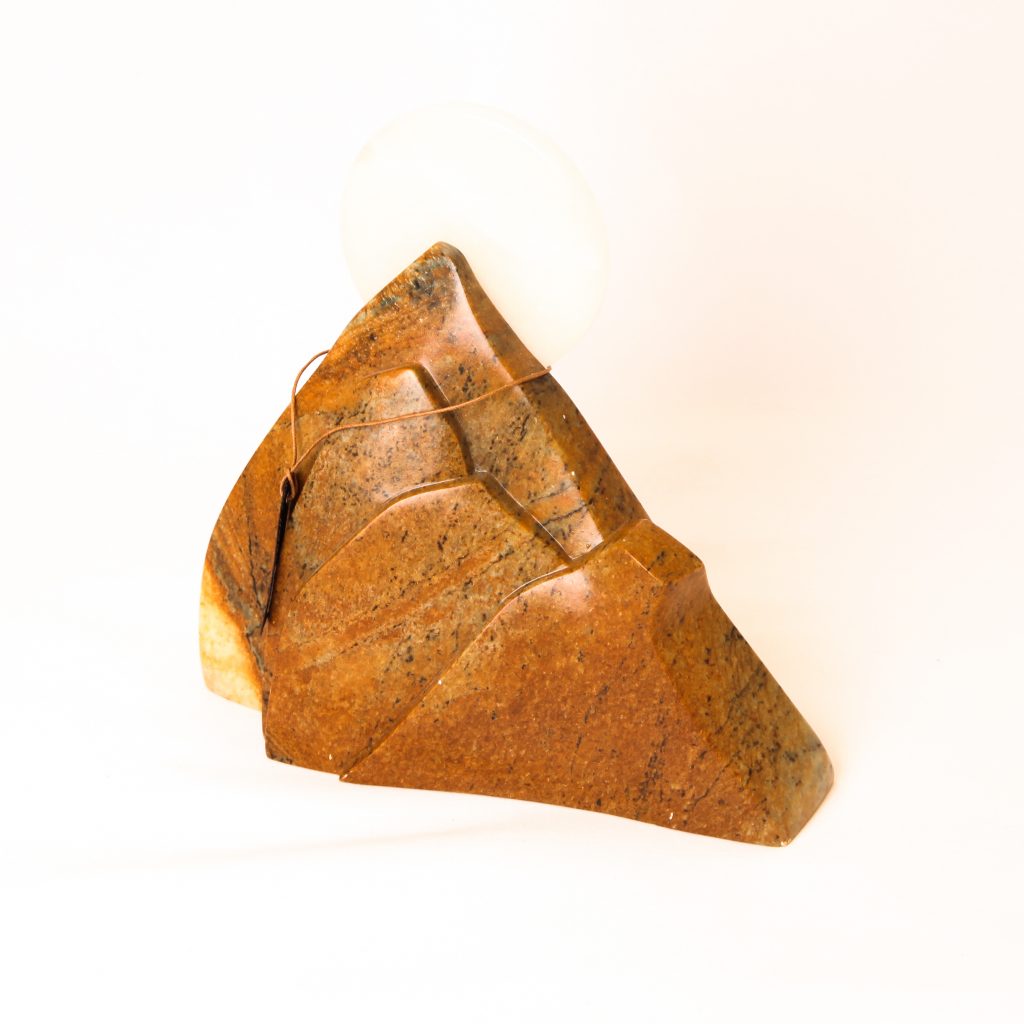 'Over the Moon' Mountain Soapstone Carving by Lisa Douziech RAM Shop