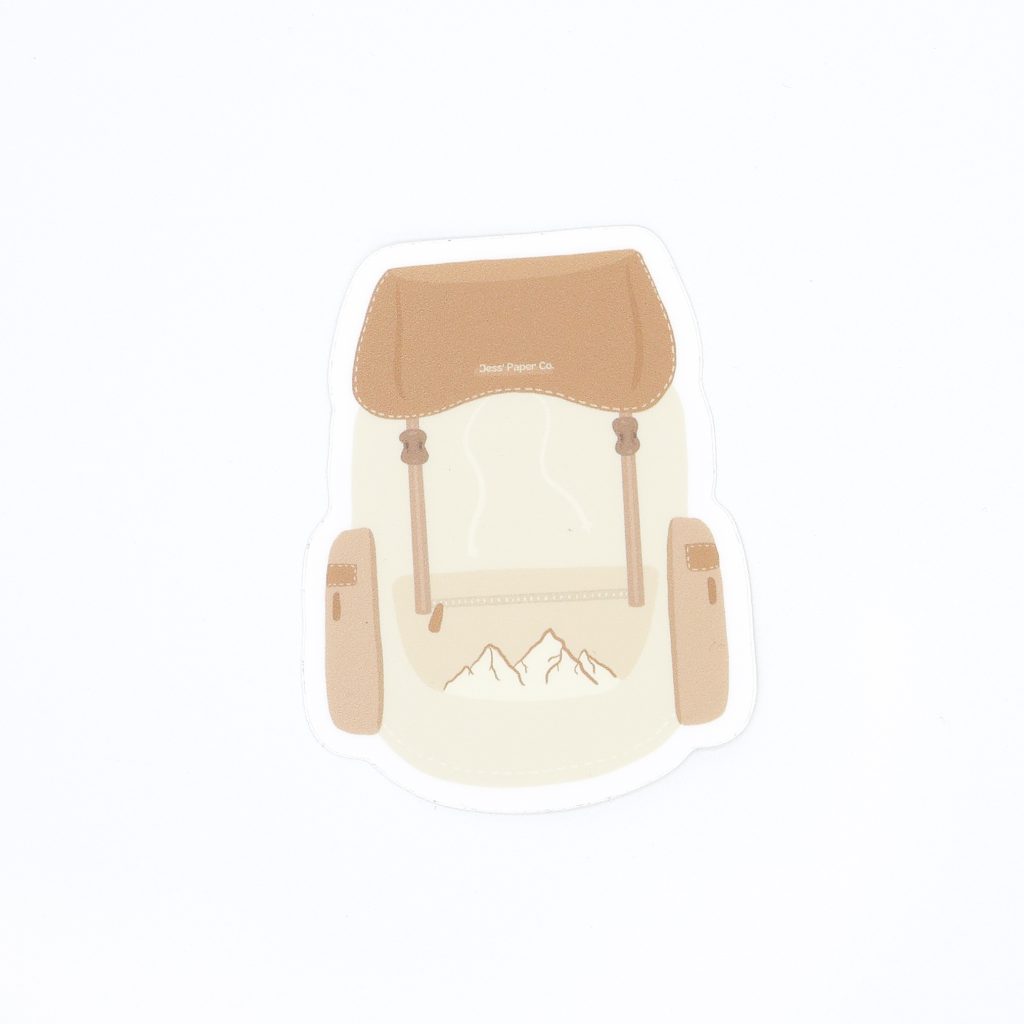 Backpack Sticker by Jess' Paper Co. RAM Shop