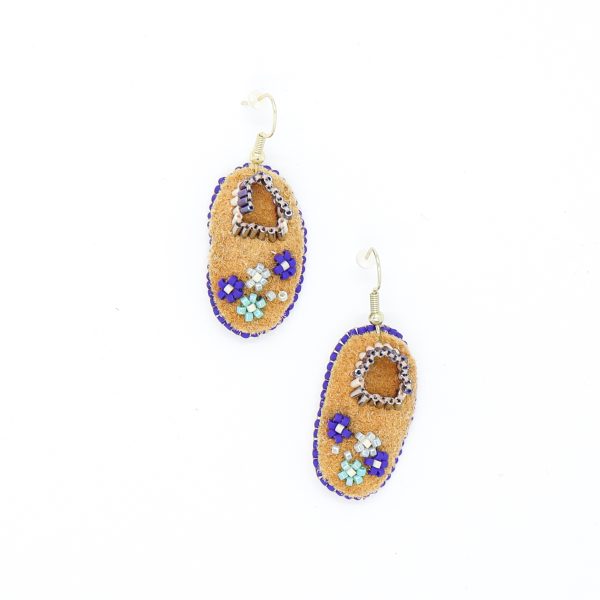 blue moccasin earrings