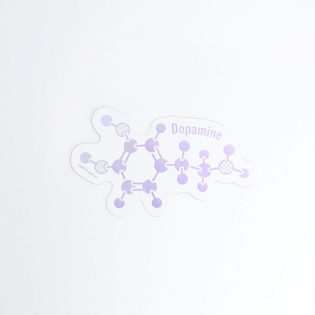 Dopamine Pleasure Molecule Sticker By Cognitive Surplus Ram Shop