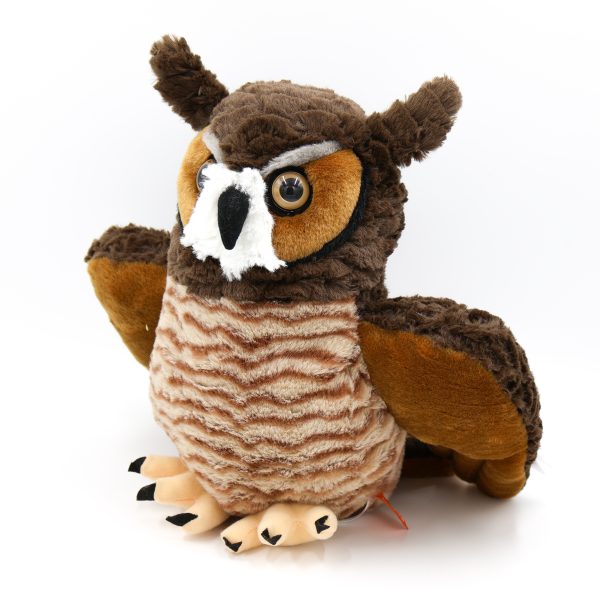 great horned owl plush scaled