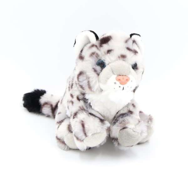mini snow leopard plush scaled
