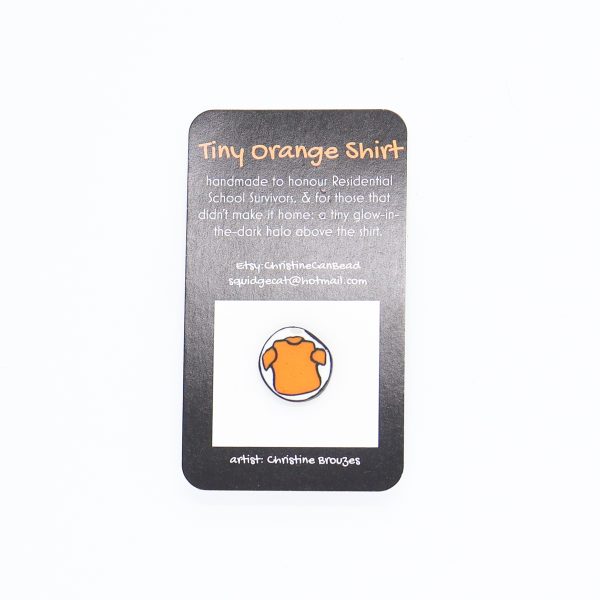 tiny orange shirt pin