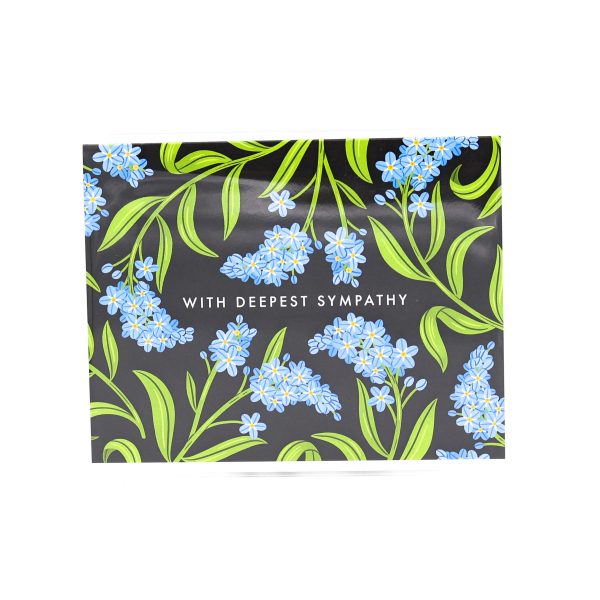 deepest sympathy forget me nots card