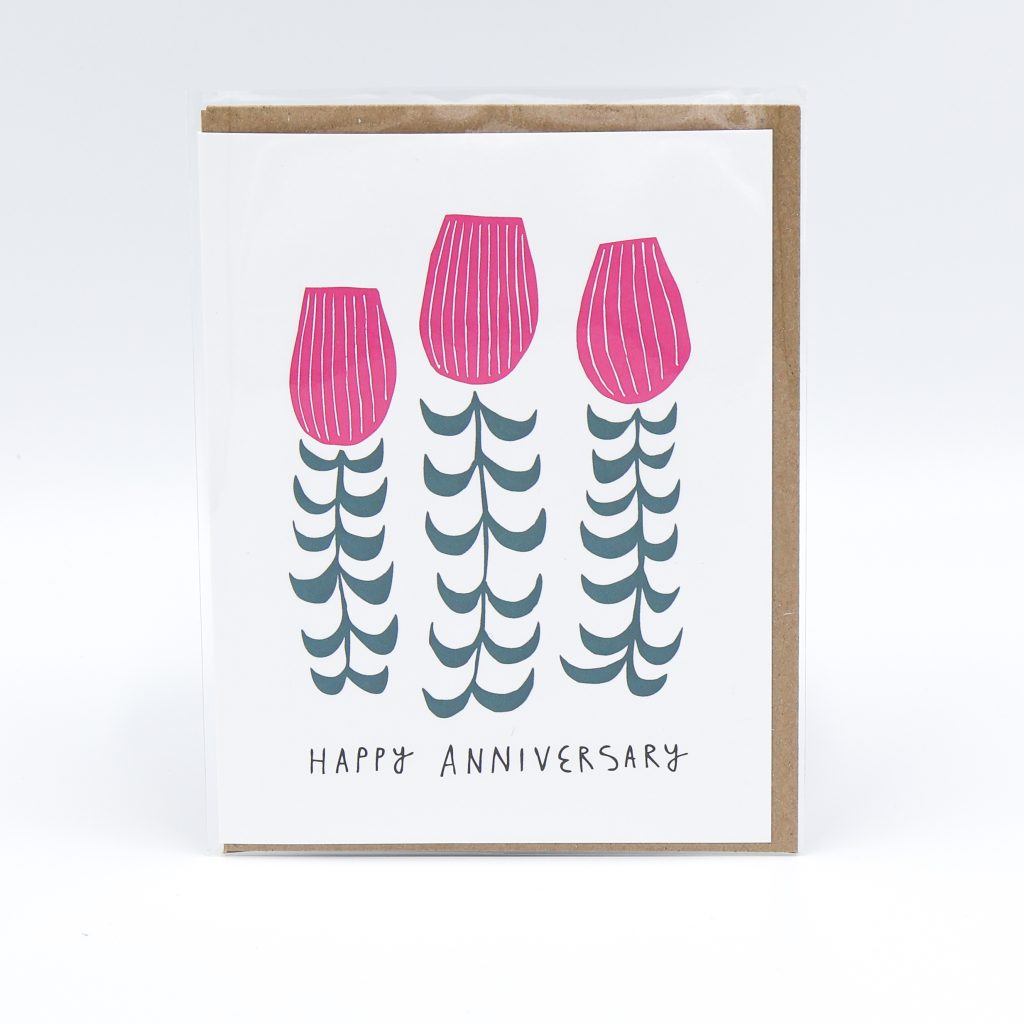 Happy Anniversary Flowers Greeting Card by Badger & Burke RAM Shop