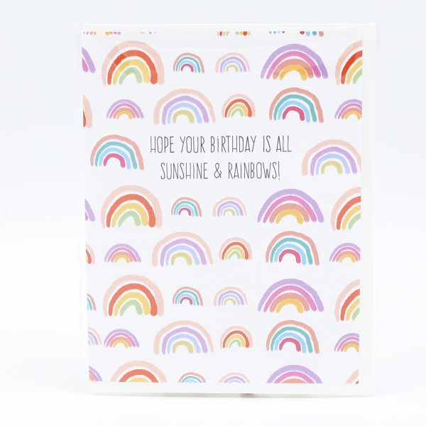 hope your birthday is sunshine and rainbows card