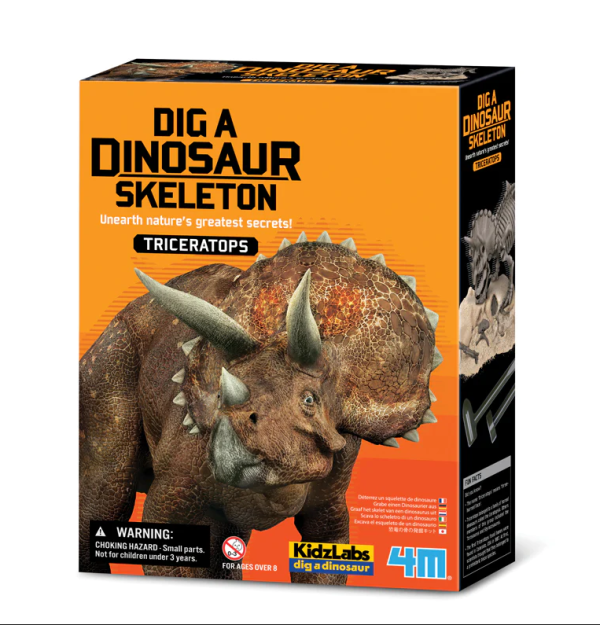 dig a triceratops skeleton