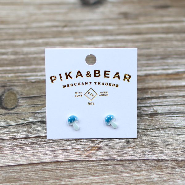 Blue Mushroom Earrings scaled