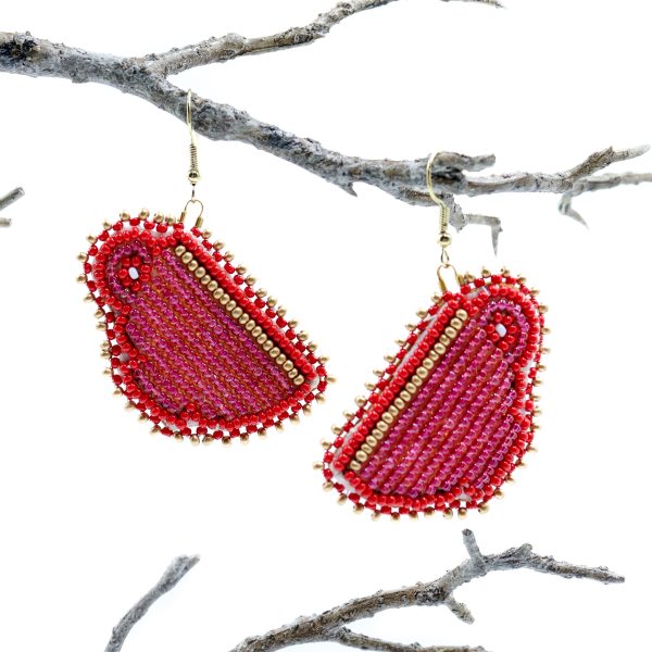 Red Teacup Earrings scaled