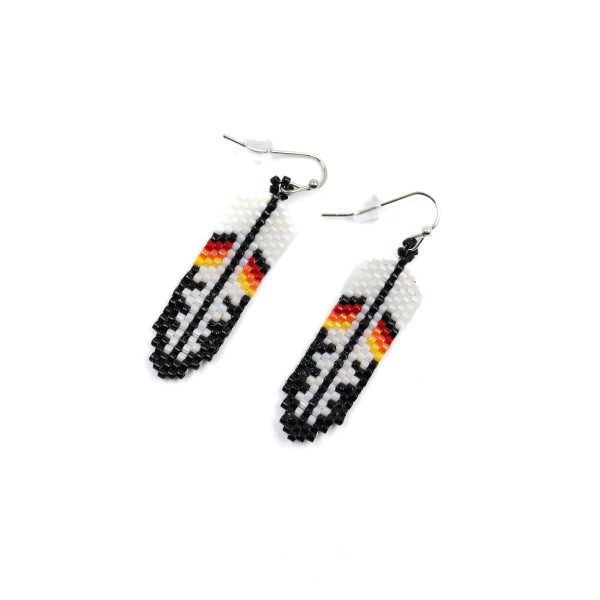 Black Feather Earrings scaled