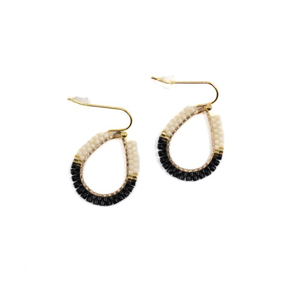 Black Teardrop Earrings scaled